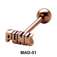 PUNK S316L Tongue Piercing MAD-51